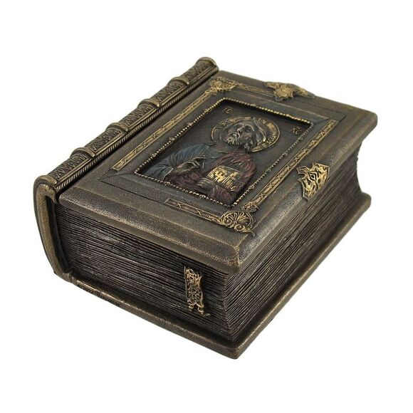 Christ Pantocrator Book Shaped Trinket Box - Picture 2 of 4